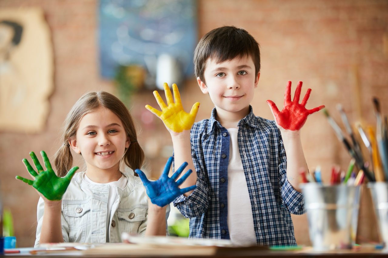 bright stars creative kids posing